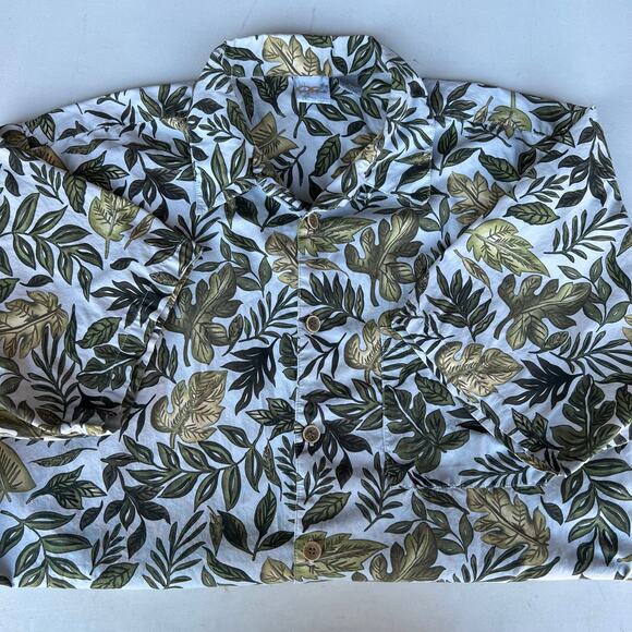 OP Sport XL Palm Leaf Short Sleeve Button Up - Picture 1 of 5